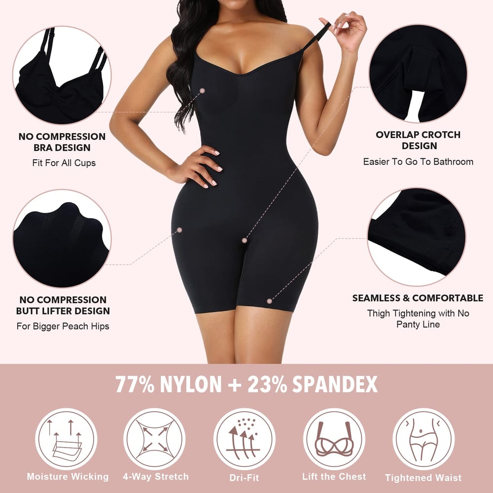 🎁 Full Body Shaper – Smooths Tummy, Waist & Back”